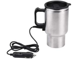 Copo Elétrico para Carro 12V 450Ml Chaleira de Aço Inoxidável para Viagem para Aquecimento de Água Café CHOUMICHA SAVEURS FRANCE AGRO