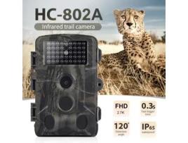 Câmera de Caça Infravermelho de 24 Mp 2 7K Armadilha Fotográfica Hc802A Sem Fio Vigilância e Rastreamento de Vida Selvagem RUMOCOVO