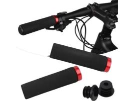Esponja Confortável para Guidão de Bicicleta Trava Final para Guidão de Bicicleta Anel Vermelho para Punho Preto-Cet HILILAND