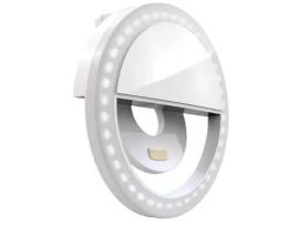 Selfie Ring Light Recarregável Mini Clipe na Lâmpada Circular Selfie com 36 Led para Câmera Vídeo Maquiagem Fotógrafo ROMOTE