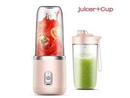 Liquidificador Portátil Conversível em Shaker VGR 400Ml Rosa 140 Watt 6 Lâminas