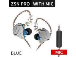 Auscultadores Kz Zsn Pro 1Ba + 1Dd Tecnologia Híbrida Hifi Metal In Ear Auscultadores Bass Earbud Esporte Noise Cancelling Headset Zs10 Pro Zsx