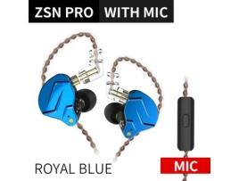 Auscultadores Kz Zsn Pro 1Ba + 1Dd Tecnologia Híbrida Hifi Metal In Ear Auscultadores Bass Earbud Esporte Noise Cancelling Headset Zs10 Pro Zsx