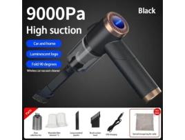 Cor Pq018Black Mini Aspirador de Pó Sem Fio Dobrável para Carro 9000Pa Sucção Forte de 120 W Portátil Dobrável AIHONTAI