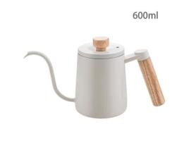 Chaleira Elétrica 600Ml-Branca Despeje Sobre Chaleira de Café Cafeteira de Aço Inoxidável Chaleiras de Chá Bico de Colarinho YWEI