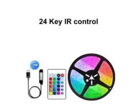 15M 180Led Light Strip Usb Rgb 5V Led Backlight Flexível Light Strip Infravermelho 24 Teclas Controle Remoto CHRUI
