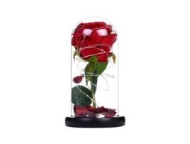 Abajur de Vidro Criativo com Luz Noturna Led de Rosa Única Tamanho de Decoração para Casa Sem Neon Iluminação Led PIXNOR