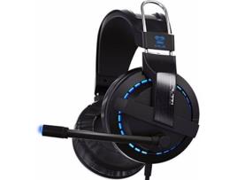 Auscultadores Gaming com Fio E-BLUE Cobra X (Over Ear - PC - Preto)