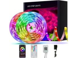Faixa de Luz Led Bluetooth 33Ft Sincronização de Música Aplicativo e Controle Remoto Faixa de Luz Rgb para Decoração de Interiores CHRUI