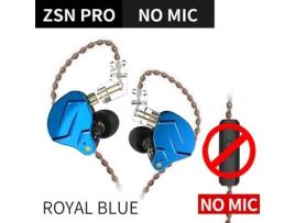 Auscultadores Kz Zsn Pro 1Ba + 1Dd Tecnologia Híbrida Hifi Metal In Ear Auscultadores Bass Earbud Esporte Noise Cancelling Headset Zs10 Pro Zsx