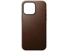 Capa para iPhone 15 Pro Max NOMAD Pele Castanho .