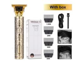 Máquina de Cortar Cabelo Elétrica Buddha Box T9 Sem Fio Lâmina de Barbeiro Recarregável Usb Barbear de Cabelo BILDO