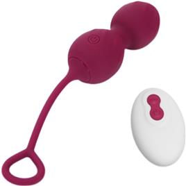 ARMONY - BLOSSOMS VAGINAL DUMBBELL VIBRAÇÃO CONTROLE REMOTO 10 VIBRAÇÕES VERMELHO ESCURO