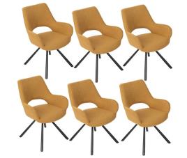 Meubles cosy conjunto de 6 cadeiras de jantar com encosto