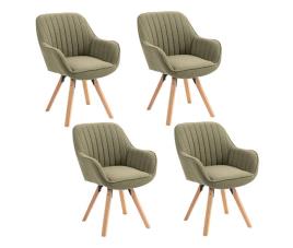 Meubles cosy conjunto de 4 cadeiras de jantar assento giratório