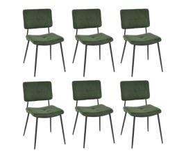 Meubles cosy conjunto de 6 cadeiras de jantar retro com encosto