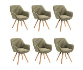 Meubles cosy conjunto de 6 cadeiras de jantar assento giratório