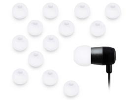 Almofadas de Silicone XCESSOR 7 Pares Conjunto de 14 Peças. Tamanho Grande. Branco