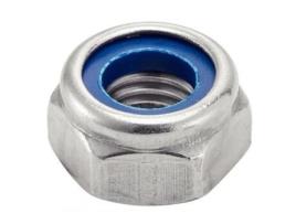 Porca de Fixação Hexagonal com Anel de Nylon em Aço Inoxidável A2 Din 985 M8 Caixa com 200 Acton 626028 ACTONA