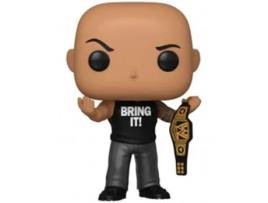 Figura Funko WWE The Rock Com Cinturão Metálico Us Exclusivo Pop! Vinyl