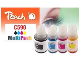 Tinteiro PEACH Pi100-440, 4 Unidades, Compatível (Preto, Ciano, Magenta, Amarelo)
