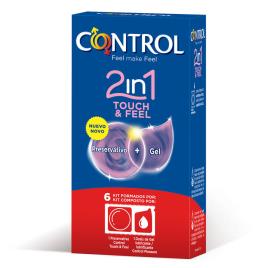 2 IN ONE TOUCH AND FEEL +  LUBRICANTE 6 UNIDADES