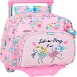 Mochila Escolar com Rodas 705  Best Friends Cor de Rosa