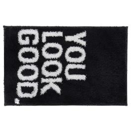 Tapete  You Look Good Preto Microfibra (50 x 80 x 80 cm)