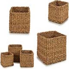 Conjunto de Cestos esparto (3 Peças) (26 x 20 x 26 cm)