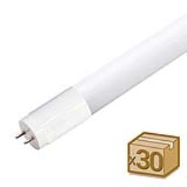 Pack 30 tubos led t8 smd2835 osram vidro - 20w - 120cm conexão un lateral branco frio