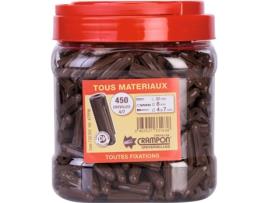 Balde de Cavilhas Todos Os Materiais CRAMPON Diâmetro 8 Mm Vendido Por 450 Marrom