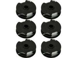 Conjunto de 6 Carretéis de Reposição para Cortador de Escova Sem Fio Parkside Prta 20 Li C3 Ian351753U2112 CHICHENG