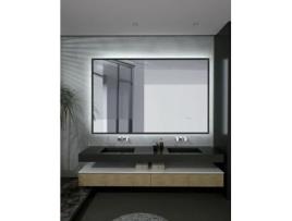 Espelho de Luz Led Retroiluminado com Anti-Embaciamento 100X80Cm Preto MICE COLLECTION
