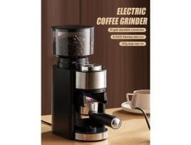 Moedor de Café de Aço Inoxidável -Moedor Elétrico Elétrico para Máquinas de Café Expresso Preto-Ue QINGQUE
