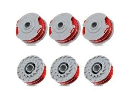 6 Carretéis de Linha para Flymo Fly021 513937190 Aparador de Cordas Carretel Duplo de Nylon Padrão com Alimentação Automática Bou786 CHICHENG