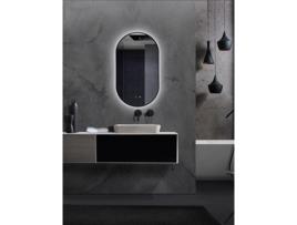 Espelho Led Preta Retroiluminado Triled Anti-Embaciamento 50X90Cm MICE COLLECTION