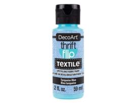 Tinta P/Tecido DECOART Thrift Flip Azul Turquesa 59Ml Dtfp111-30