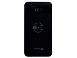 EVELATUS Epb05 10000Mah Power Bank X2 Usb / Micro Usb-C Lightning Carregador Sem Fio 10W Preto