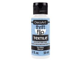 Tinta P/Tecido DECOART Thrift Flip Branco 59Ml Dtfp101-30