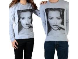 T-Shirt Unissexo LITTLE ELEVENPARIS Little Eleven Paris Kim Ls Kardashian Cinzento (8 anos)