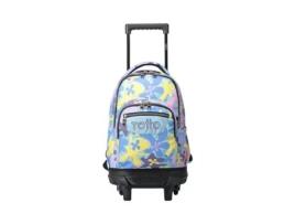 Mochila Escolar Pequena com Rodas Flores Havaianas Rema TOTTO