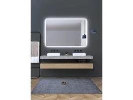 Espelho com Luz Led Fria Contorno Jateado Anti-Embaciamento 80 X 80Cm MICE COLLECTION