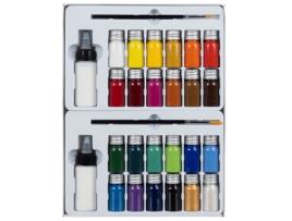 Cores para Tecidos 24 Embalagens de 180 Ml NORTHIX