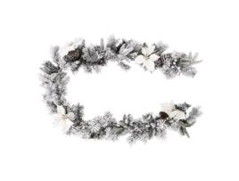Grinalda flocada branca natural 2M FEERIC LIGHTS & CHRISTMAS