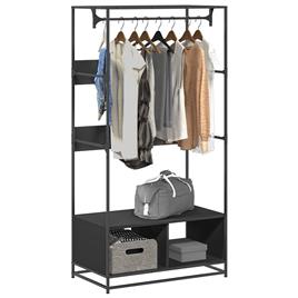 vidaXL Roupeiro 90x50x180 cm derivados de madeira preto
