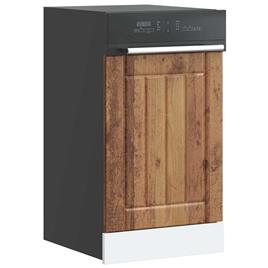 vidaXL Painel máquina lavar louça Lucca deriv. madeira madeira velha