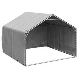 vidaXL Canil exterior para cães com cobertura 2x2x1,5m aço galvanizado