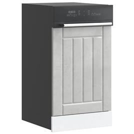 vidaXL Painel máquina lavar louça Lucca deriv. madeira cinza cimento