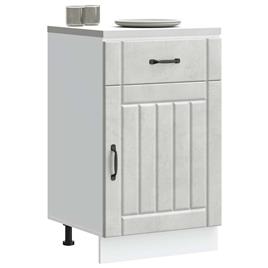 vidaXL Armário de cozinha baixo Lucca deriv. madeira cinzento cimento