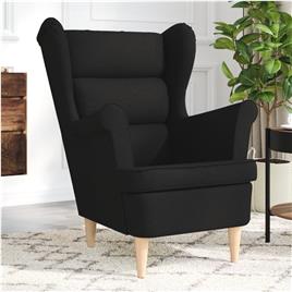 vidaXL Cadeira com apoio de braços 74x84x100 cm tecido preto